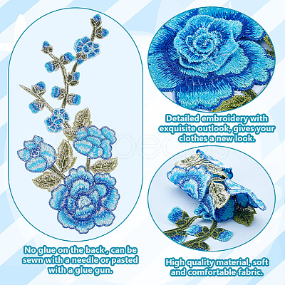 2Pcs 2 Styles Polyester Patches PATC-GA0001-34-1