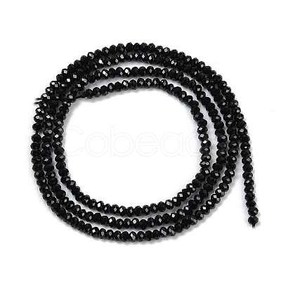 Natural Black Spinel Beads Strands X-G-P553-F08-01-1