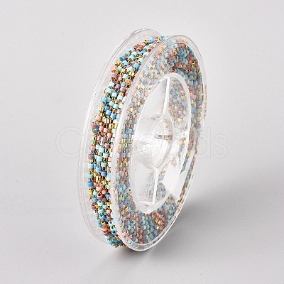 Handmade Glass Seed Beaded Chains CHS-G012-06G-1