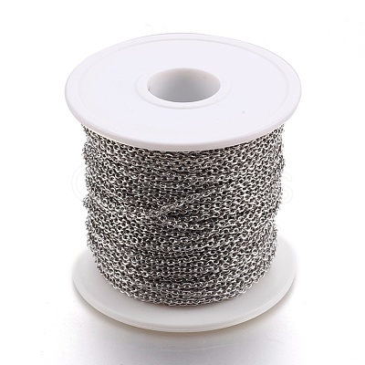 Tarnish Resistant 304 Stainless Steel Cable Chains CHS-R002-0.5mm-1