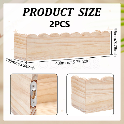 Rectangle Wooden Action Figures Display Stands AJEW-WH0460-089-1