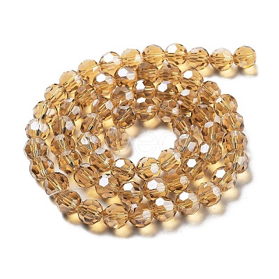 Electroplate Transparent Glass Beads Strands EGLA-A035-T8mm-A17-1