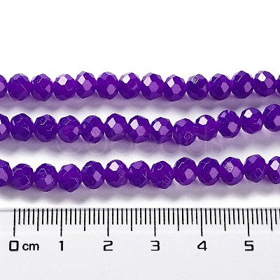 Baking Painted Imitation Jade Glass Bead Strands X-DGLA-A034-J6MM-A27-1