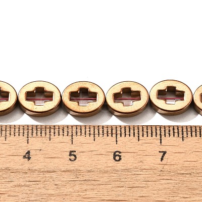 Electroplated Synthetic Non-magnetic Hematite Beads Strands G-L613-Z01-02D-1