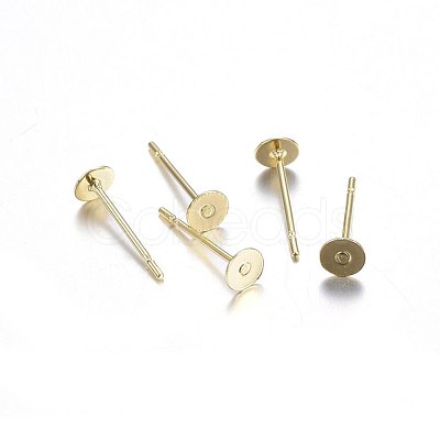 304 Stainless Steel Stud Earring Findings STAS-P210-45G-01-1