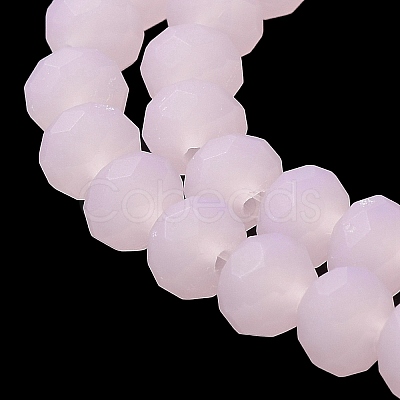 Imitation Jade Solid Color Glass Beads Strands EGLA-A034-J6mm-MD02-1
