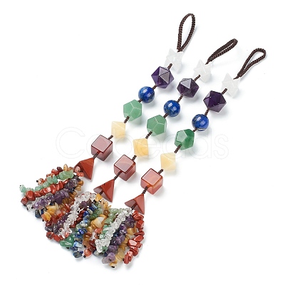 Geometry Shape Chakra Hanging Ornament AJEW-I059-05-1