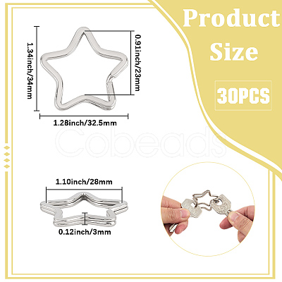 30Pcs Zinc Alloy Split Rings FIND-SP0004-17-1
