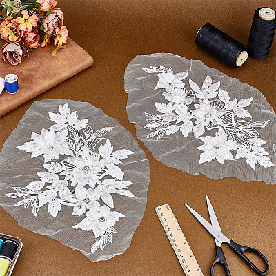 Polyester Computerized Embroidery Cloth Iron on/Sew on Patches DIY-WH0504-667A-1