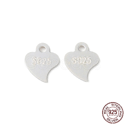 925 Sterling Silver Heart Chain Extender Connectors STER-P053-02S-1
