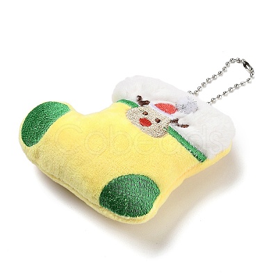 Christmas Theme Cloth Plush Doll Pendant Decorations HJEW-D030-01H-1