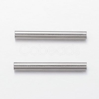 Tarnish Resistant 304 Stainless Steel Tube Beads STAS-P128-06-1