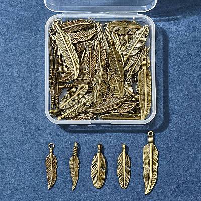 60Pcs Tibetan Style Alloy Pendants TIBEP-FS0001-19-1