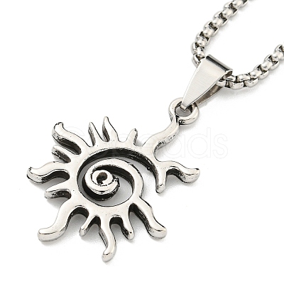 Alloy Pendant Necklace NJEW-B103-01AS-02-1