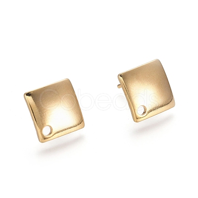 304 Stainless Steel Stud Earring Findings X-STAS-E482-02G-1