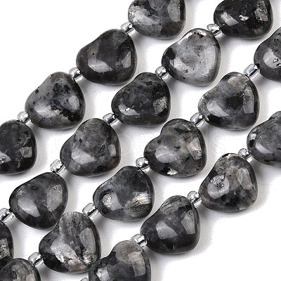 Natural Larvikite Beads Strands G-NH0069-A10-1