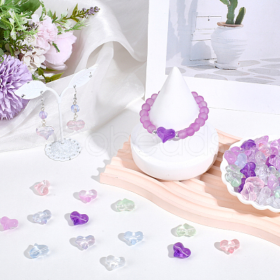 80Pcs Transparent Glass Beads GLAA-PA0001-77-1