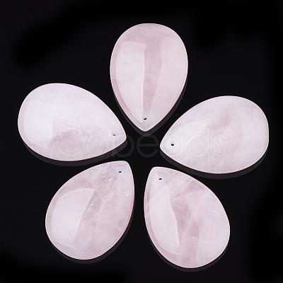 Natural Rose Quartz Pendants X-G-S336-72B-1