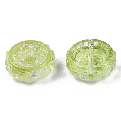 Transparent Spray Painted Glass Beads GLAA-N035-037-C03-1