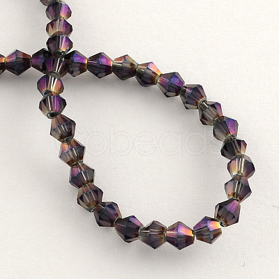 Electroplate Glass Bead Strands EGLA-R094-3mm-10-1