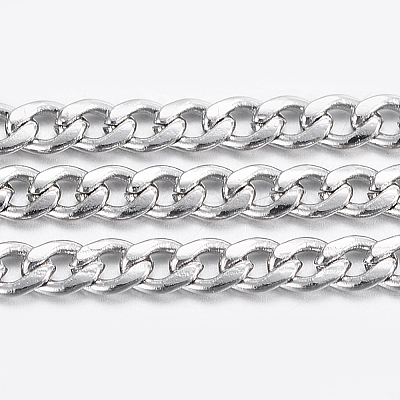 Tarnish Resistant 304 Stainless Steel Curb Chains CHS-H016-01P-20M-1