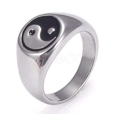 304 Stainless Steel Finger Rings STAS-H101-01P-11-1