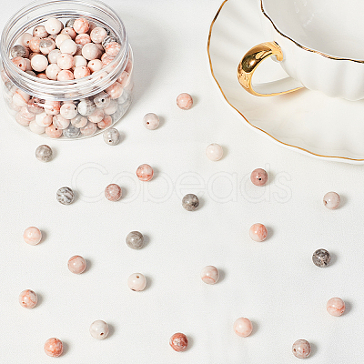 Natural Pink Zebra Jasper Beads G-OC0001-22-1