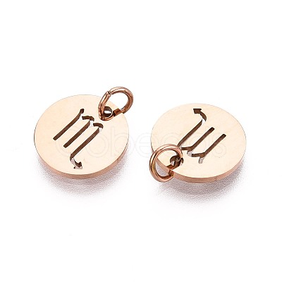 304 Stainless Steel Charms STAS-Q201-T445-8R-1