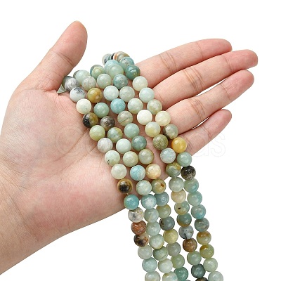 Natural Flower Amazonite Beads Strands LS-Z26N5017-1