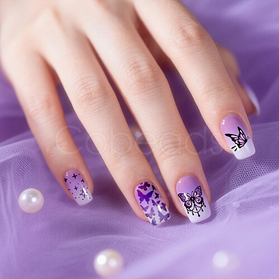 Stainless Steel DIY Nail Art Templates MRMJ-WH0098-058-1