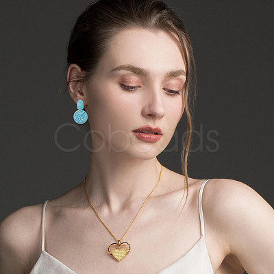 4 Pairs 4 Colors Alloy Enamel Flat Round Dangle Stud Earrings for Women EJEW-FI0002-65-1