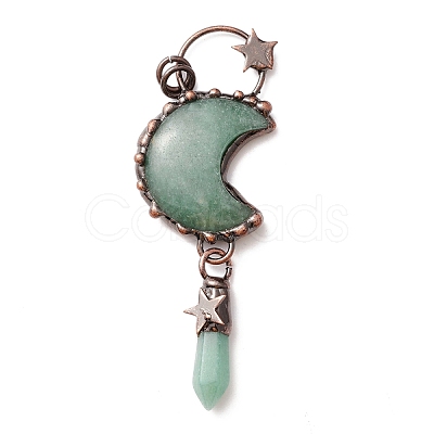 Natural Green Aventurine Big Pendants G-M383-25A-1