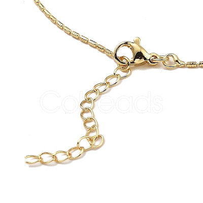 Golden Plated Brass Micro Pave Cubic Zirconia Pendant Necklaces LS-NJEW-L178-02G-01-1