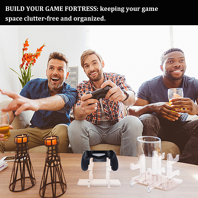 Assembled Acrylic Game Pad Controller Display Stands ODIS-WH0001-27-1
