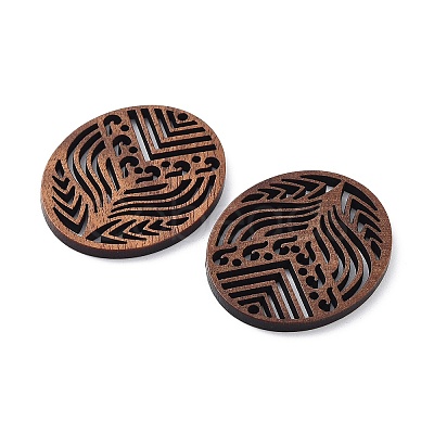 Walnut Wood Laser Cut Pendants WOOD-Q051-04E-1