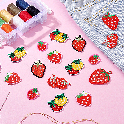 36Pcs 6 Styles Computerized Embroidery Cloth Self Adhesive Patches PATC-PH0001-23-1