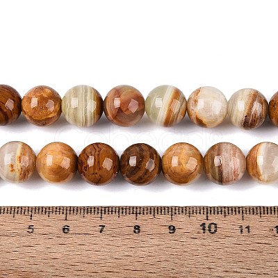 Natural Wood Lace Stone Wooden Jasper Beads Strands G-B128-A04-05-1