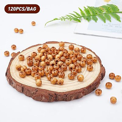 OLYCRAFT 120Pcs Natural Wood Beads WOOD-OC0001-83-LF-1