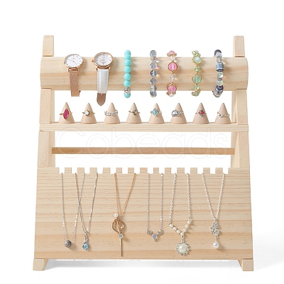 Wooden Jewelry Display Stands ODIS-P011-01-1