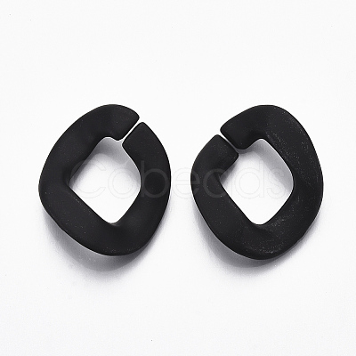 Spray Painted CCB Plastic Linking Rings CCB-R104-01A-01-1