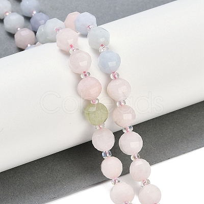 Natural Morganite Beads Strands G-G182-B33-03-1