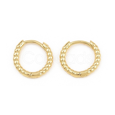 Brass Huggie Hoop Earrings KK-CBA8324-18C-G-1