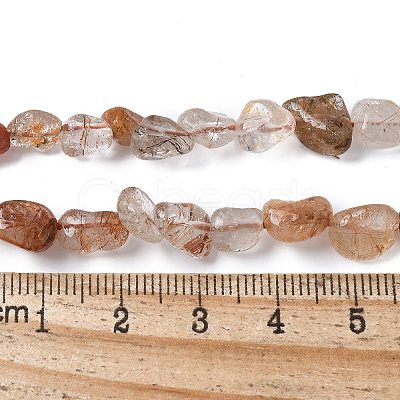 Natural Rutilated Quartz Beads Strands G-L493-10-1