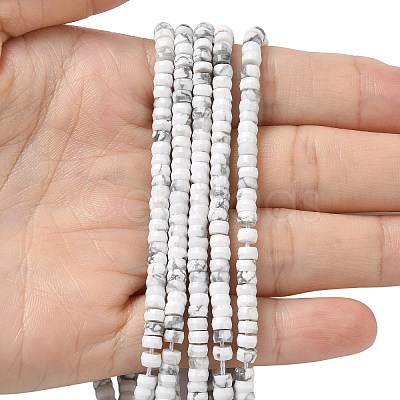 Natural Howlite Heishi Beads Strands G-A299-A08-01-1
