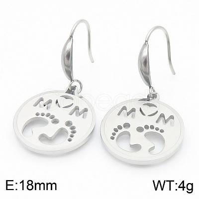 304 Stainless Steel Dangle Earrings WGD8F21-06-1