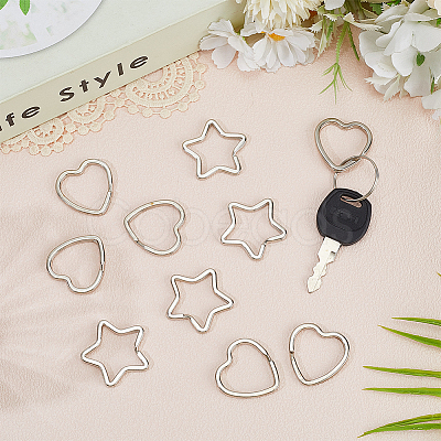 30Pcs 2 Styles Zinc Alloy Split Rings FIND-SP0004-19-1