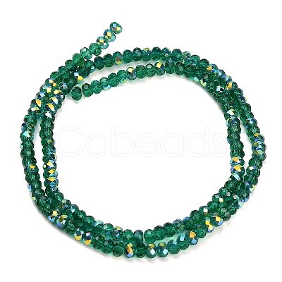 Electroplate Glass Beads Strands GL-CBAA615-03F-1