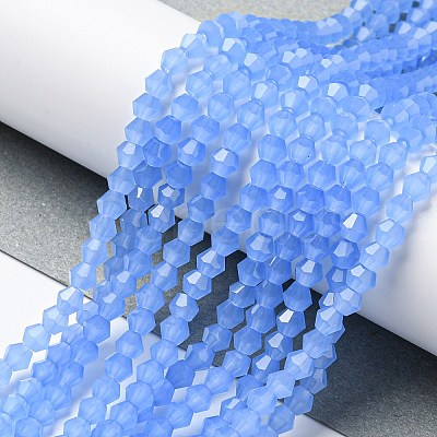 Imitation Jade Glass Beads Strands EGLA-A039-J4mm-D04-1