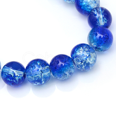 Baking Paint Crackle Glass Beads Strands X-CCG-S001-8mm-16-1