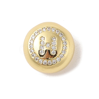 Rack Plating Brass & Cubic Zirconia Pendants KK-Z047-07G-H-RS-1